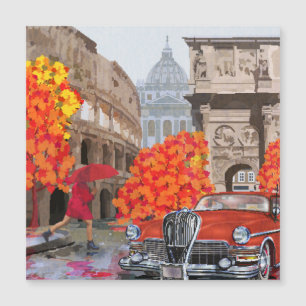 Regen doordrenkte Rome Vintage Poster