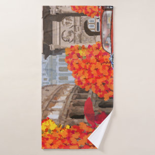 Regen doordrenkte Rome Vintage Poster Badhanddoek