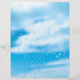 Regen druppels op een vensterglas flyer