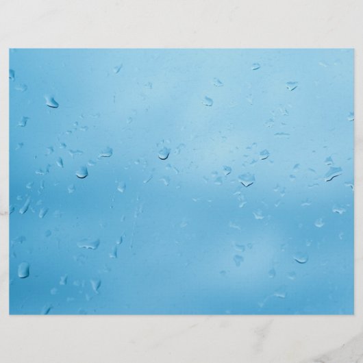 Regen druppels op het glas van het raam flyer (Voorkant)