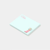 Regen en bloemen notities post-it® notes (Schuin)