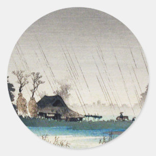 Regen Igusa Hiroaki Takahashi Japanse kunst japan Ronde Sticker