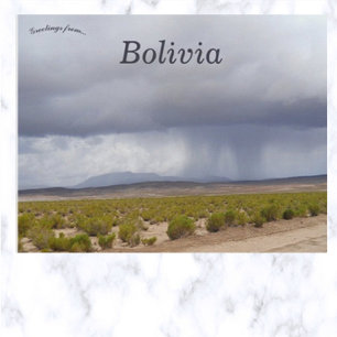 Regen in de Altiplano Bolivia Briefkaart