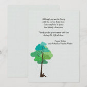 Regen in mijn hartkamer Hartelijk dank Bedankkaart (Voorkant / Achterkant)