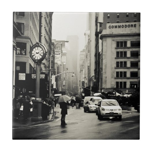 Regen in New York - stijl Tegeltje (Voorkant)
