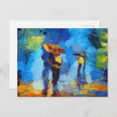 Regen in Parijs Briefkaart (Voorkant / Achterkant)