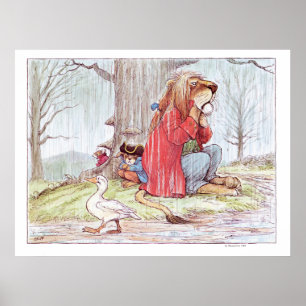 Regen maart door Wallace Tripp Poster