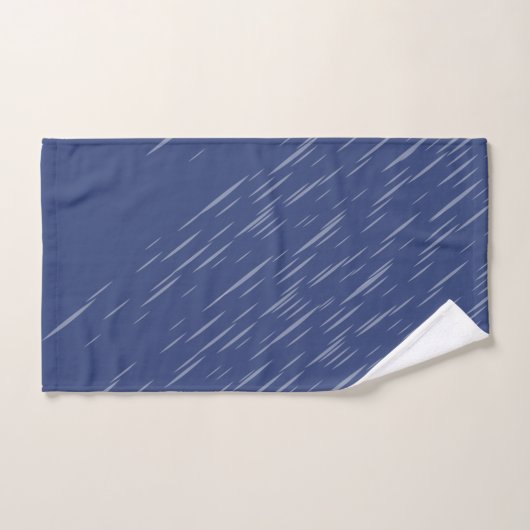 Regen Navy Blue, Stripes Pattern Bad Handdoek (Handdoek)