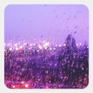 Regen neer op mij vierkante sticker