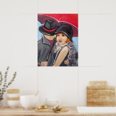 Regen niet op mijn parade - Flapper uit 1920 Poster (Keuken)