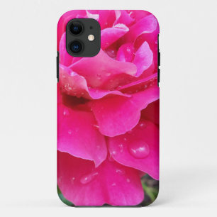 Regen op bloemblaadjes iPhone 11 hoesje