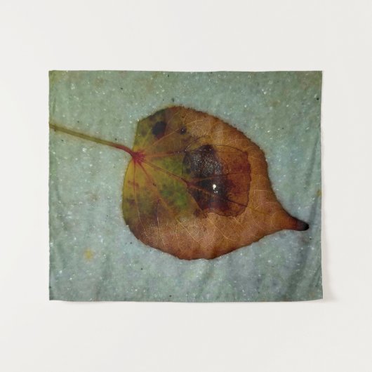 Regen op een leder wandkleed (Voorkant (horizontaal))