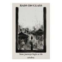 Regen op Glas — Sumi-e Inktwassing