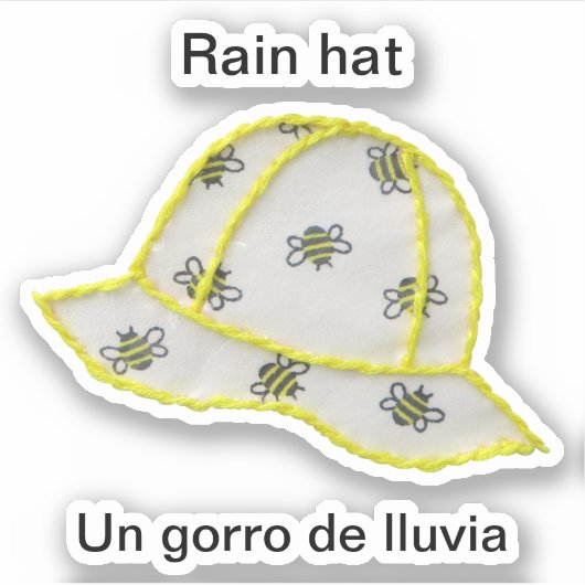 Regen pet/VN-gorro de lluvia-Sticker Sticker (Voorkant)