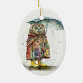 Regen Regen weg van keramisch Ornament (Achterkant)