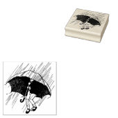 Regen Rubberstempel (Gestempeld)