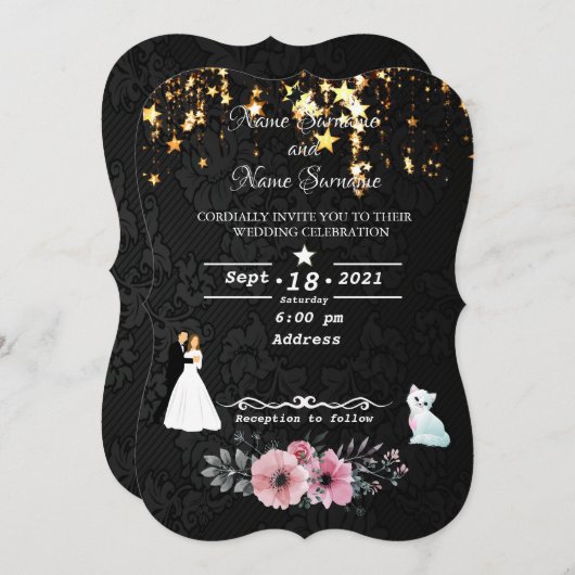 Regen sterren kaart (Voorkant / Achterkant)