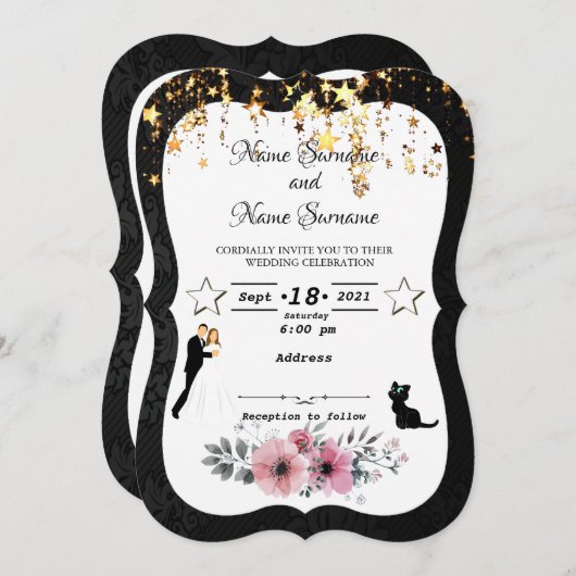 Regen sterren kaart (Voorkant / Achterkant)