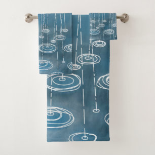 Regen Storm blauw Bad Handdoek
