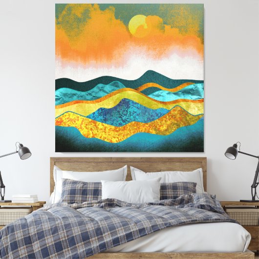 Regen Storm Canvas Afdruk (Insitu (Slaapkamer))