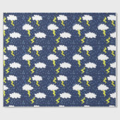 Regen stormen donderwolken cadeaupapier (Vlak)