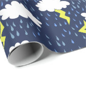 Regen stormen donderwolken cadeaupapier (Rol Hoek)