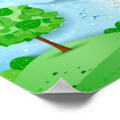 Regen van bloemen poster (Hoek)