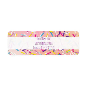 Regen van Spikkels Candy Land Snoep Feestje Etiket