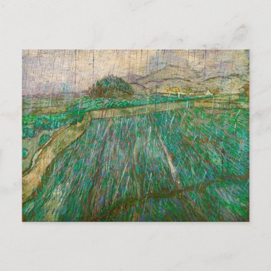 Regen van Vincent van Gogh (1889) Briefkaart (Voorkant)