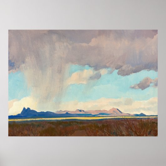 Regen voor de Golf door Maynard Dixon Poster (Voorkant)