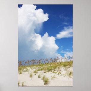Regen voorbij de duin poster