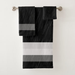 Regen Zwart-wit Patroon Bad Handdoek