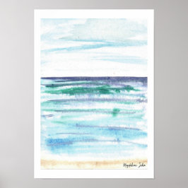 Regenachtige dag in het Zee Poster