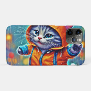 regenachtige dag kat dans iPhone 11 pro hoesje