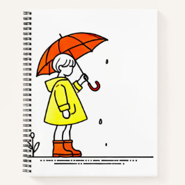 ☂️ Regenachtige dag reflecties | Schattigee parapl Notitieboek