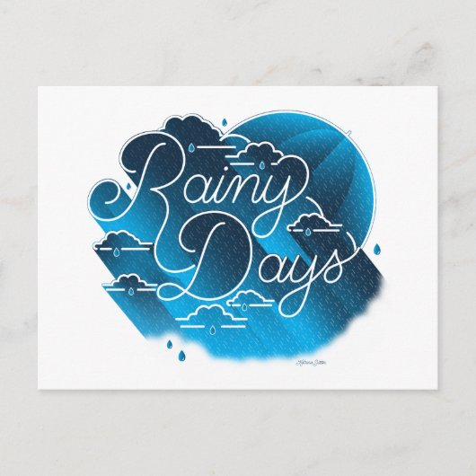 Regenachtige dagen / Briefkaart (Voorkant)