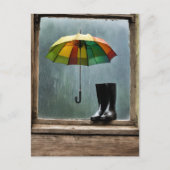 Regenachtige dagen en zondagen briefkaart (Voorkant)