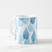 Regenachtige dagen: Waterverf Pattern Koffiemok (Voorkant links)