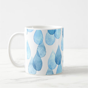 Regenachtige dagen: Waterverf Pattern  Koffiemok