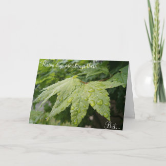 Regenachtige dagverjaardagen kaart