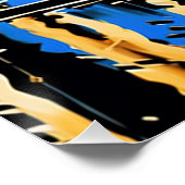 Regenachtige Nacht in Parijs: Cafe Poster Perfect Poster (Hoek)