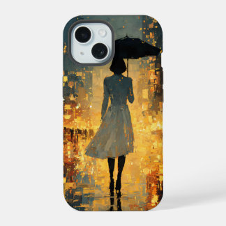 Regenachtige nacht Telefoonhoes iPhone 15 Hoesje