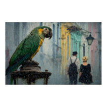 Regenachtige Romance met Papegaai – Papegaai op La