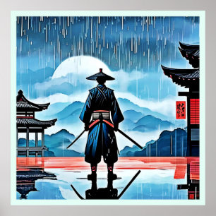 Regenachtige Samurai: Stille Waakzaamheid Poster