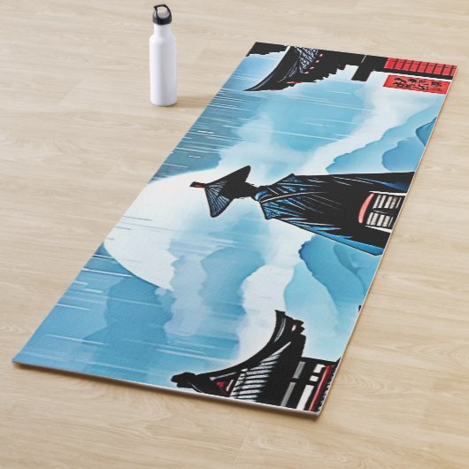 Regenachtige Samurai: Stille Waakzaamheid Yogamat (In situ)