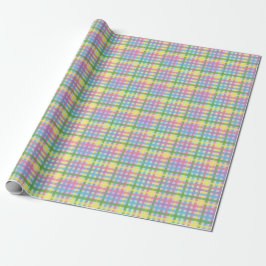 Regenboeg Tartan Stripe Cadeaupapier