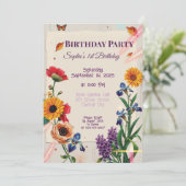 Regenboem Bloemen - Moderne Collage Kaart (Staand voorkant)