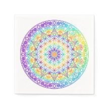Regenboem Levensbloem Mandala