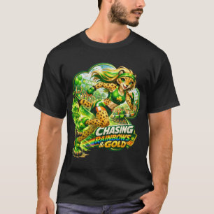 Regenbogen en Goud najagen T-shirt