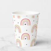 Regenbogen en harten Verjaardagsfeest Papieren Bekers (Achterkant)